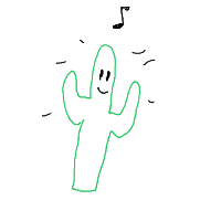 dancing cactus drawing by 2lag2play in Artbitrator