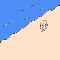 vampire at beach drawing by 2lag2play in Artbitrator