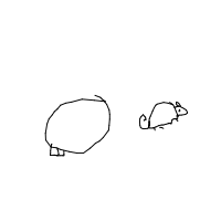 cat chasing mouse drawing by zohaib_146 in Artbitrator