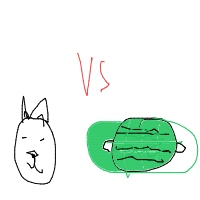 cat vs cucumber drawing by carsonp in Artbitrator