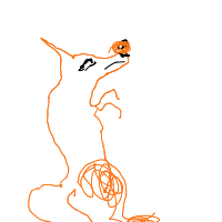 sneaky fox drawing by aerialshere in Artbitrator