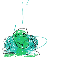 shy turtle drawing by aerialshere in Artbitrator