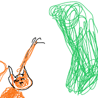 cat vs cucumber drawing by aerialshere in Artbitrator