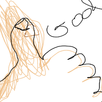 thumbs up drawing by aerialshere in Artbitrator
