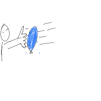 throwing water balloon drawing by miya in Artbitrator