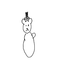 bear with a hat drawing by percy in Artbitrator