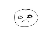 sad face drawing by zukq in Artbitrator
