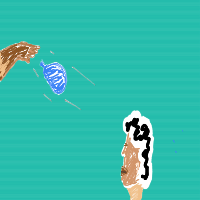 throwing water balloon drawing by inatooh in Artbitrator