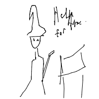 wizard tech support drawing by eporn in Artbitrator