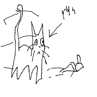 cat chasing mouse drawing by eporn in Artbitrator