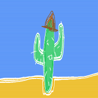 dancing cactus drawing by liquid_art in Artbitrator