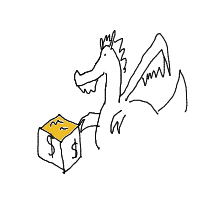 dragon guarding treasure drawing by 2lag2play in Artbitrator