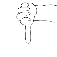 thumbs down drawing by 2lag2play in Artbitrator