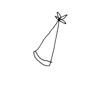 party hat drawing by 2lag2play in Artbitrator