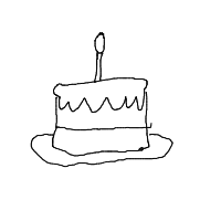 birthday cake drawing by 2lag2play in Artbitrator