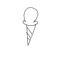 ice cream cone drawing by 2lag2play in Artbitrator