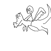 dragon rider drawing by 2lag2play in Artbitrator