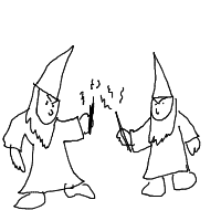 wizard duel drawing by 2lag2play in Artbitrator