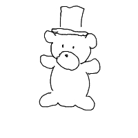bear with a hat drawing by 2lag2play in Artbitrator