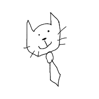cat with tie drawing by 2lag2play in Artbitrator