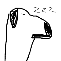 sleepy dog drawing by jf2011 in Artbitrator