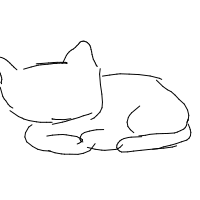 sleeping cat drawing by lilithcutie in Artbitrator