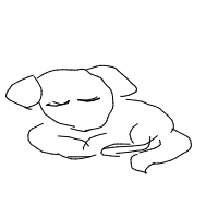 sleepy dog drawing by lilithcutie in Artbitrator