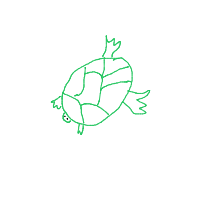 shy turtle drawing by robd in Artbitrator