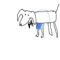 dog in costume drawing by robd in Artbitrator
