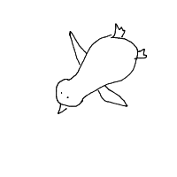 penguin sliding drawing by robd in Artbitrator