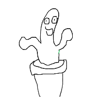 dancing cactus drawing by sunny83 in Artbitrator