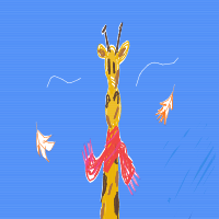 giraffe with scarf drawing by zoza in Artbitrator