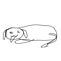 sleepy dog drawing by pino in Artbitrator