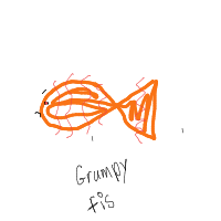 grumpy fish drawing by officialsoulz in Artbitrator