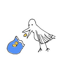 seagull stealing chips drawing by waymin in Artbitrator
