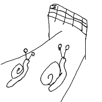 snail racing drawing by waymin in Artbitrator