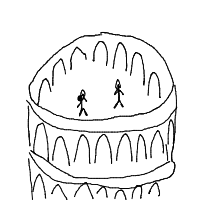 gladiator arena drawing by waymin in Artbitrator