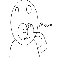 yawning drawing by daniel325 in Artbitrator