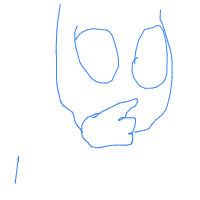 hand on chin drawing by techlab in Artbitrator