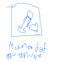 mermaid at aquarium drawing by techlab in Artbitrator