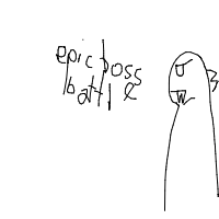 epic boss battle drawing by techlab in Artbitrator