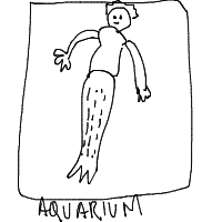 mermaid at aquarium drawing by r0bb0am13 in Artbitrator