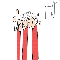 popcorn overflowing drawing by kroket in Artbitrator