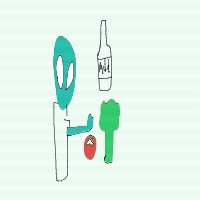alien at grocery store drawing by kroket in Artbitrator