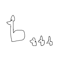 duck leading ducklings drawing by kroket in Artbitrator