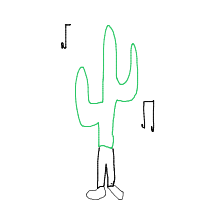dancing cactus drawing by kroket in Artbitrator