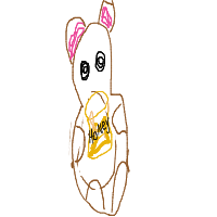 bear eating honey drawing by sanevamp67 in Artbitrator