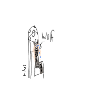 werewolf at hair salon drawing by sanevamp67 in Artbitrator