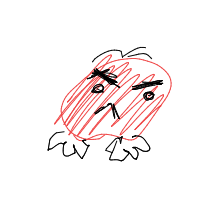 angry bird drawing by ghosteddvd in Artbitrator