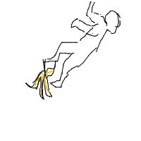slipping on banana peel drawing by theequalizer in Artbitrator